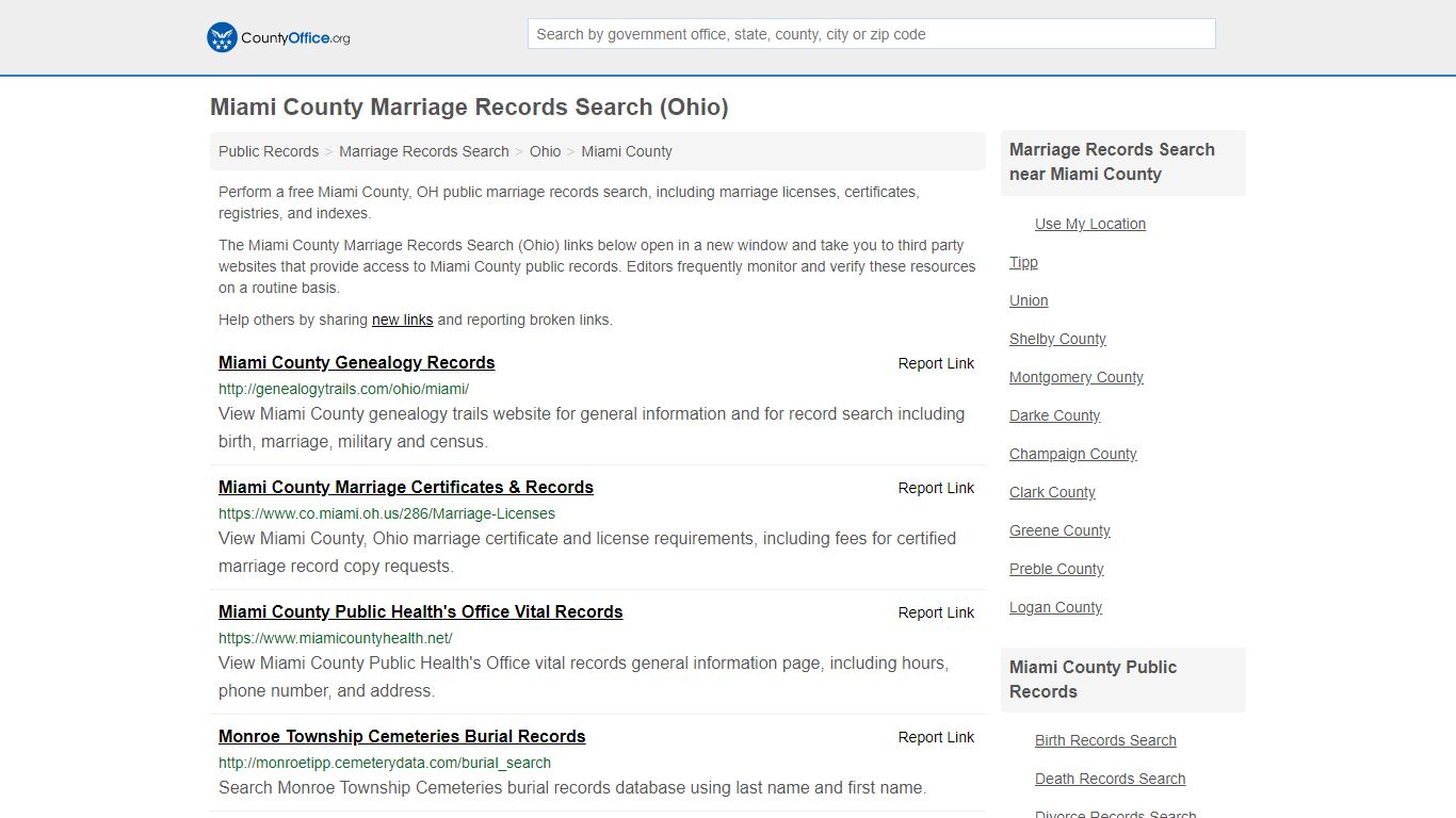Marriage Records Search - Miami County, OH (Marriage ...
